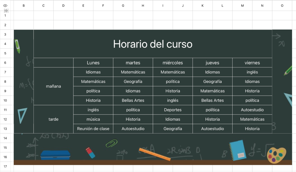 Horario 114